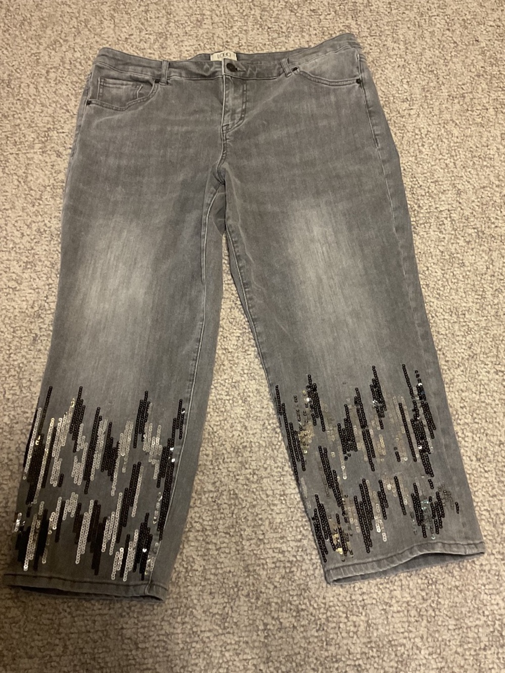 Designer LOGO jeans with embellishments